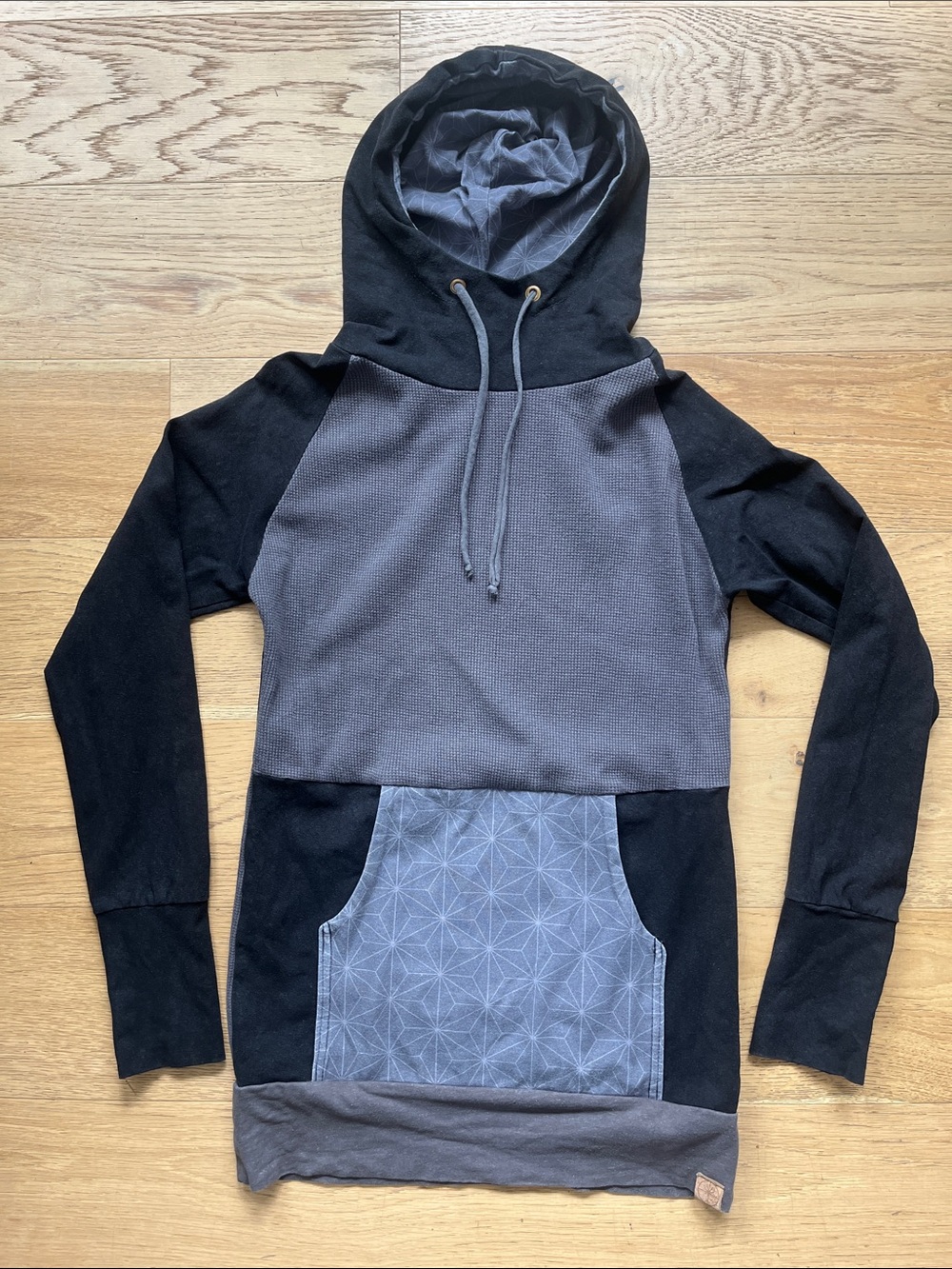 Seam Of Life Solstice Hemp Hoodie Dress / small / one of a kind